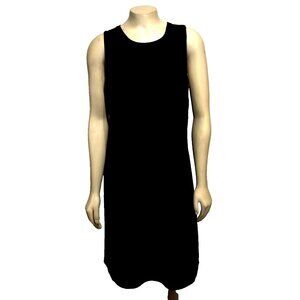 Ann Taylor Petite 12P Black Sleeveless Embroidered Cutouts Sheath Cocktail Dress